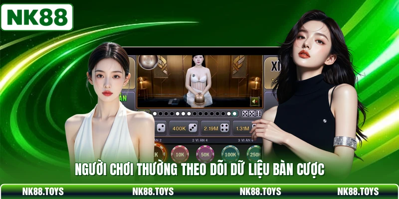 Người chơi thường theo dõi dữ liệu bàn cược